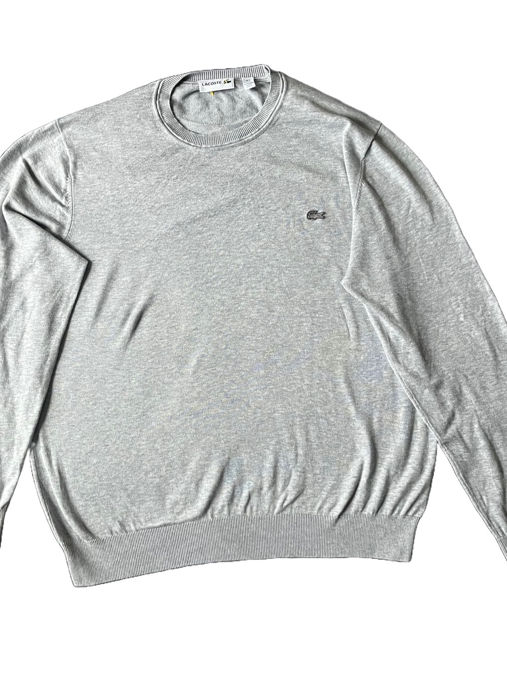 Lacoste Men's Heather Gray Crewneck Sweater